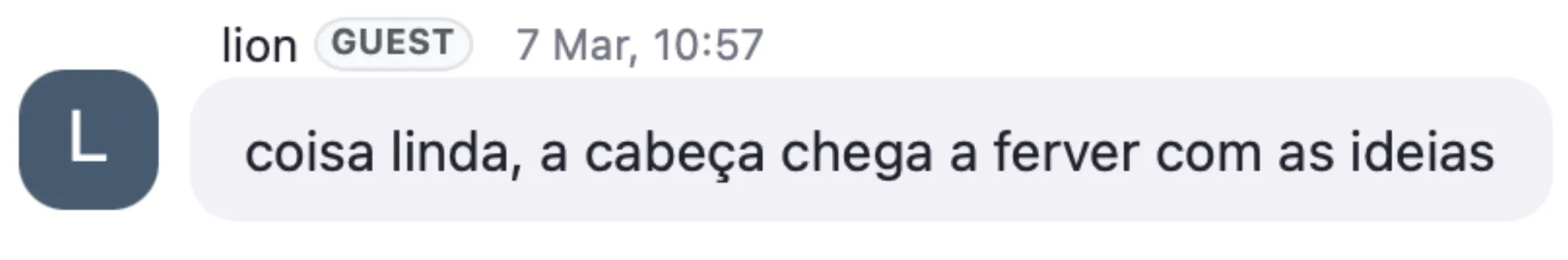 Depoimento de aluno de uma formação do Mateus