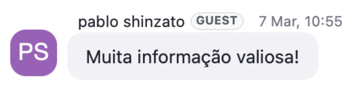 Depoimento de aluno de uma formação do Mateus